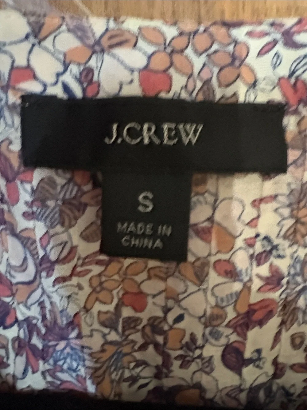 J. Crew Silk Cotton Floral Pintuck Button-Front Blouse